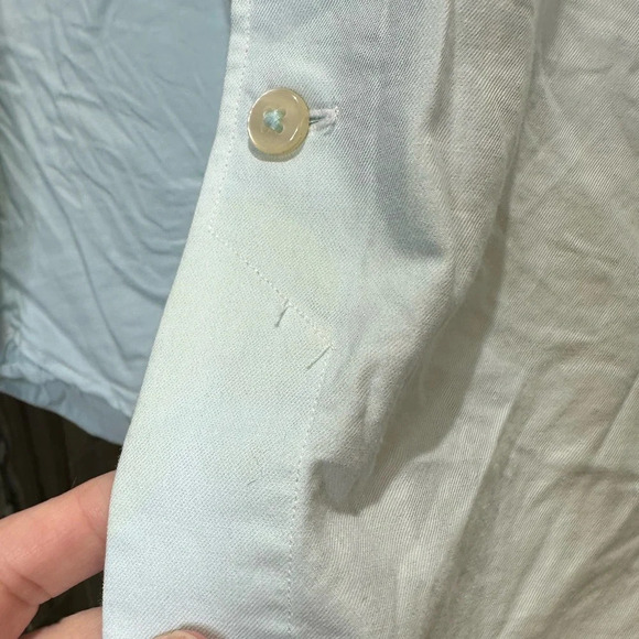 Tommy Bahama Silk Cotton Blend Size Large Light Aqua - Picture 5 of 5